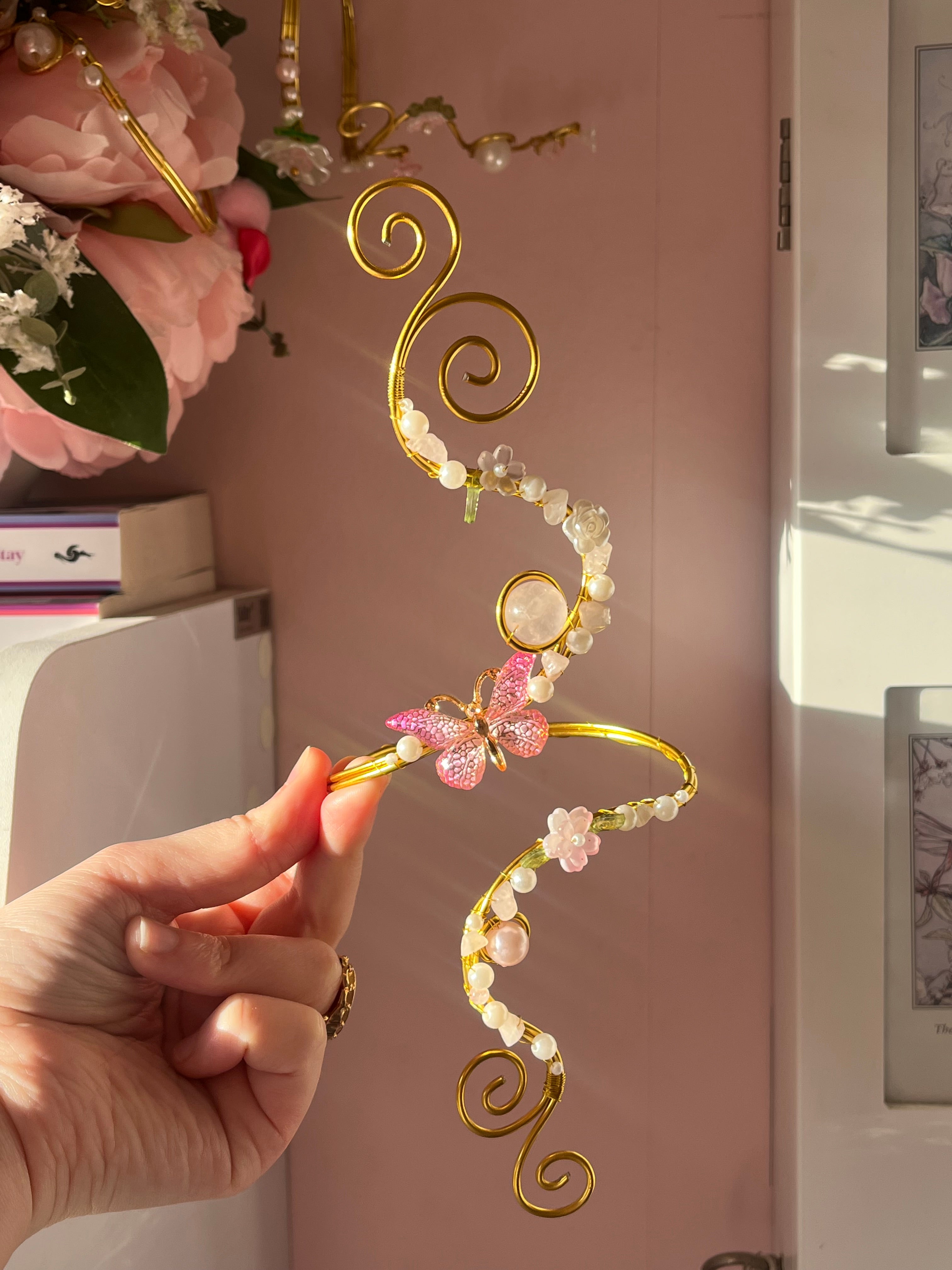 Pink butterfly gold restock