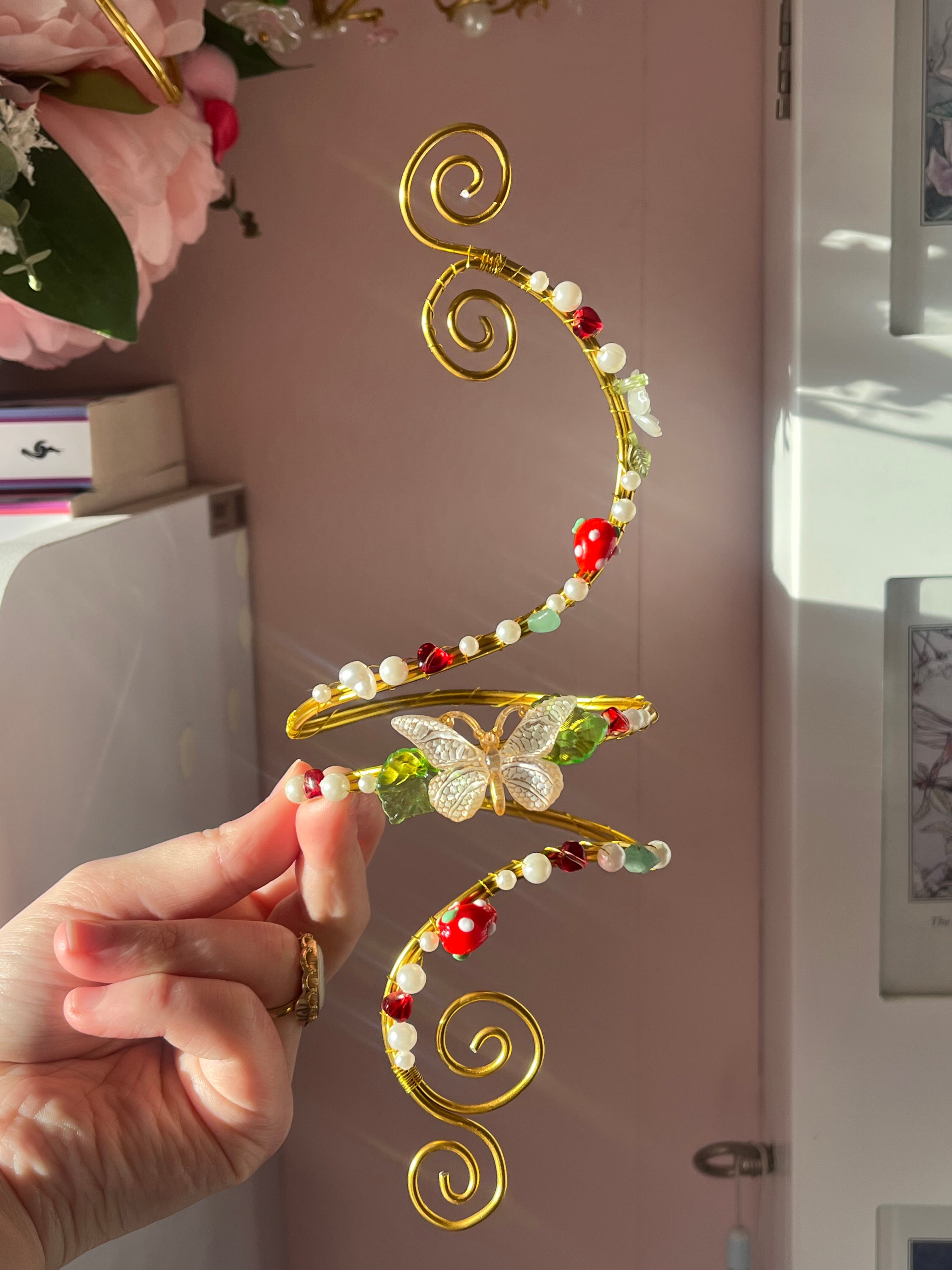 Strawberry field butterfly arm cuff