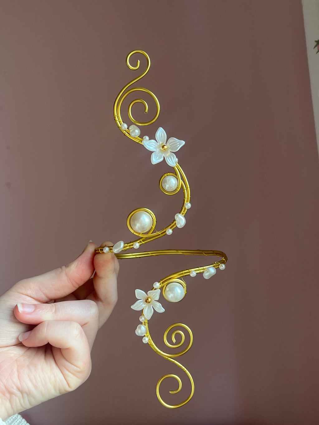 White lily arm cuff