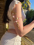 Pink blossom arm cuff