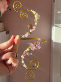 Purple butterfly gold arm cuff
